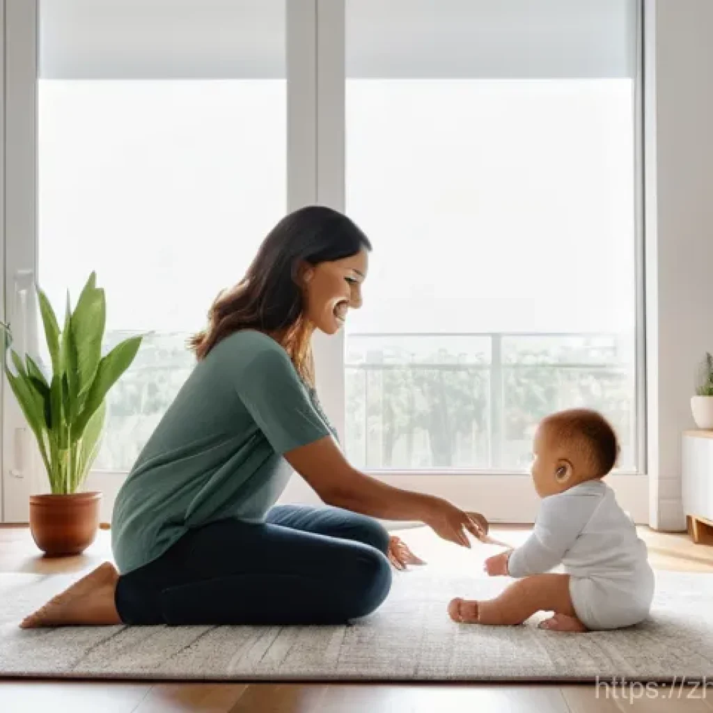 환경 혁신과 사회적 책임 - **A modern, minimalist smart home living room bathed in soft, natural light.** The room features sle...