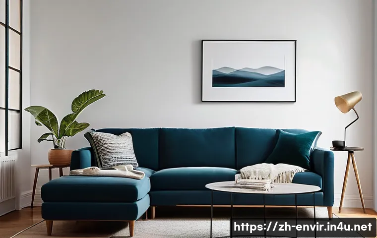 소규모 환경 보존 전략 - **Prompt:** A cozy and modern living room bathed in soft, natural light, enhanced by subtle smart li...