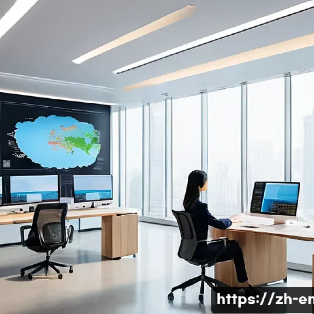 환경 분석 및 예측 방법 - A modern digital workspace scene illustrating efficient information filtering and verification techn...